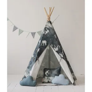 Night Sky Teepee - Navy Blue & White