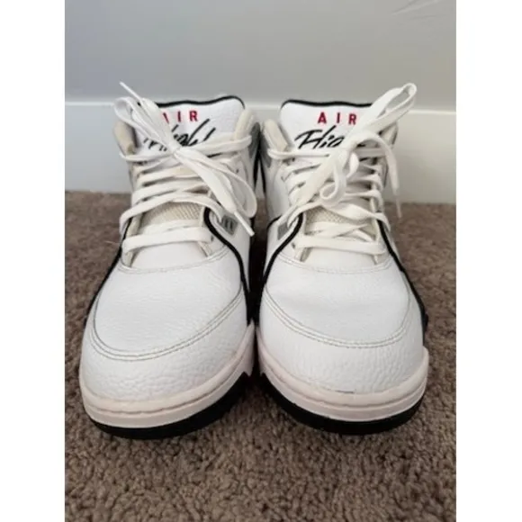 Nike Air Flight 89 Basketball Shoes White Black Red DB5918 100 Size 10.5