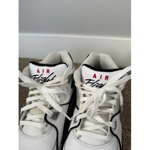 Nike Air Flight 89 Basketball Shoes White Black Red DB5918 100 Size 10.5