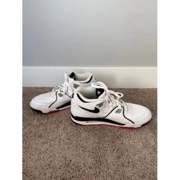 Nike Air Flight 89 Basketball Shoes White Black Red DB5918 100 Size 10.5