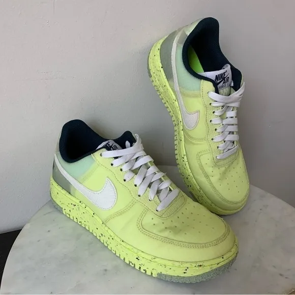 Nike Air Force 1 Sneakers Crater &quot;Lemon Twist&quot; green yellow shoes