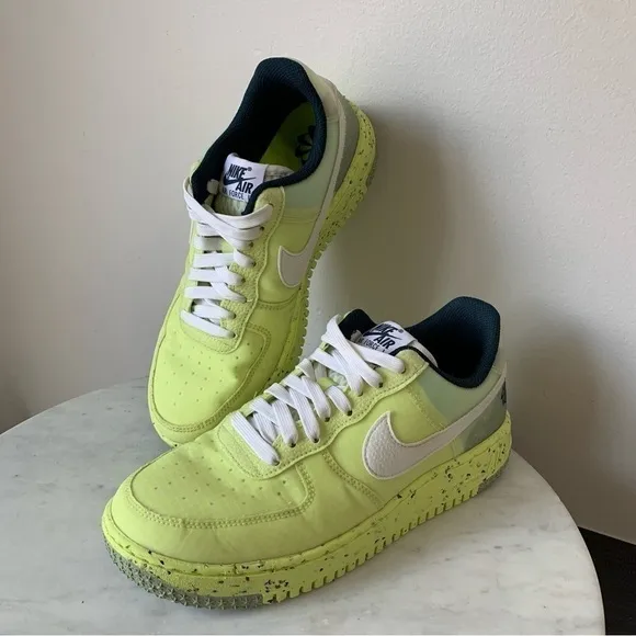 Nike Air Force 1 Sneakers Crater &quot;Lemon Twist&quot; green yellow shoes