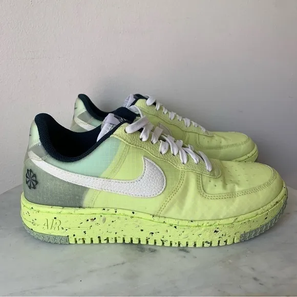 Nike Air Force 1 Sneakers Crater &quot;Lemon Twist&quot; green yellow shoes