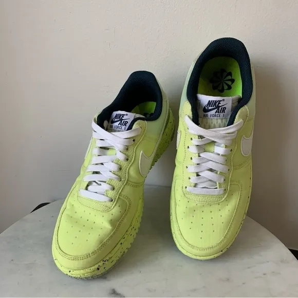 Nike Air Force 1 Sneakers Crater &quot;Lemon Twist&quot; green yellow shoes