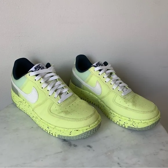 Nike Air Force 1 Sneakers Crater &quot;Lemon Twist&quot; green yellow shoes