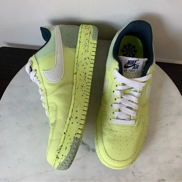 Nike Air Force 1 Sneakers Crater &quot;Lemon Twist&quot; green yellow shoes