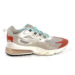 Nike Air Max 270 React Men Size 10 Beige Chalk Gray Orange Sneaker Lightweight