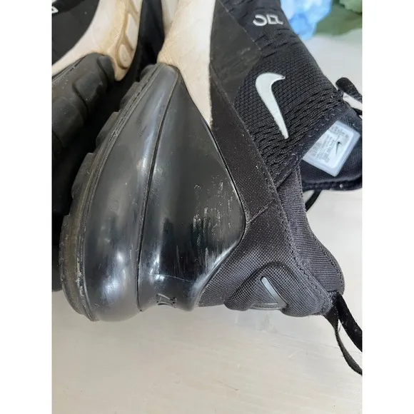 Nike Air Max 270 Running Shoes Athletic Sneakers Black Comfort US 8.5