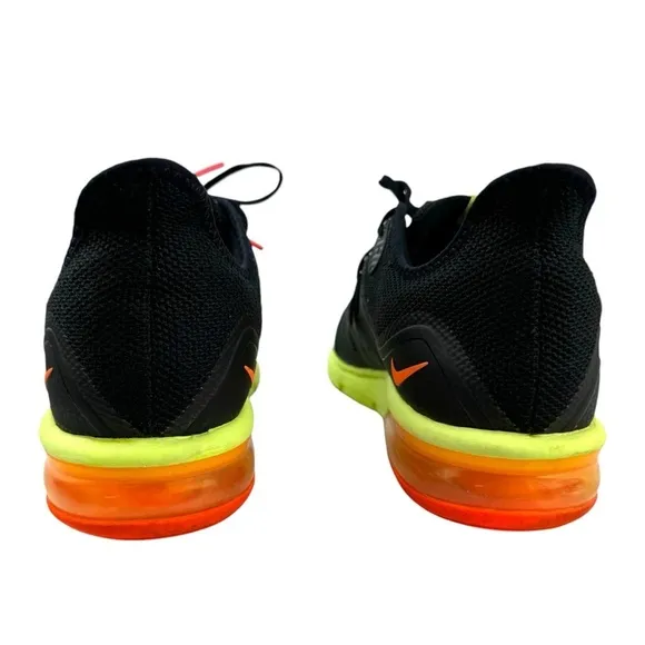 Nike Air Max Sequent 3 Running Sneakers Shoes Black Orange Volt Mens Size 12
