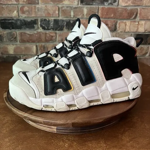 Nike Air More Uptempo '96 Multi Color Sail Black Men's 11.5 Shoes Sneakers