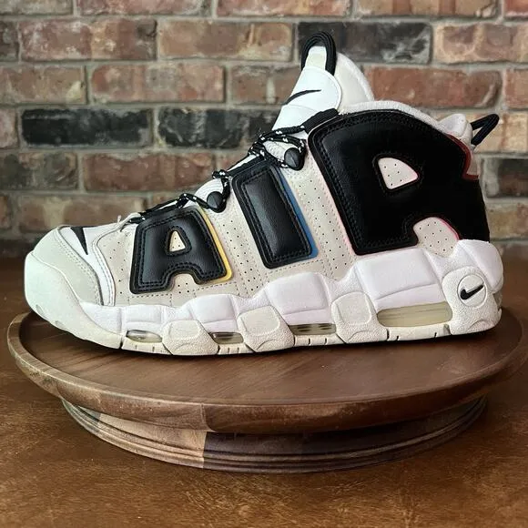 Nike Air More Uptempo '96 Multi Color Sail Black Men's 11.5 Shoes Sneakers