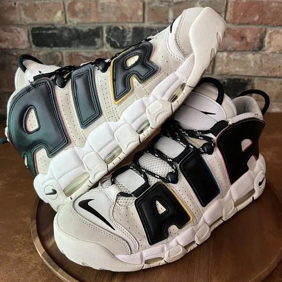 Nike Air More Uptempo '96 Multi Color Sail Black Men's 11.5 Shoes Sneakers