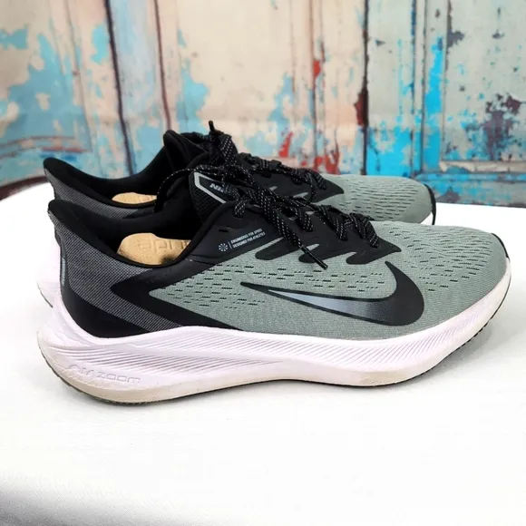 Nike Air Zoom Winflo 7 Running Shoes Gray Black White CJ0291 003