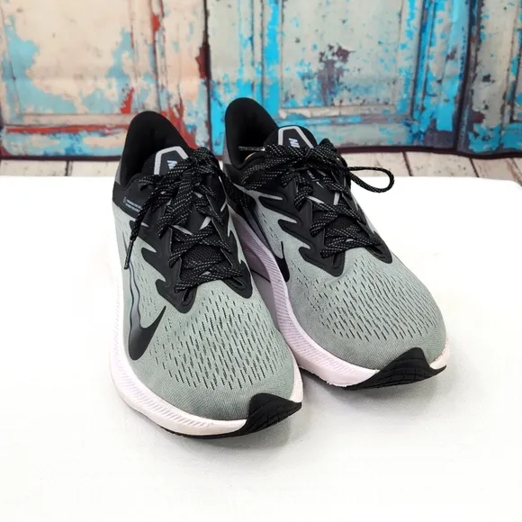 Nike Air Zoom Winflo 7 Running Shoes Gray Black White CJ0291 003
