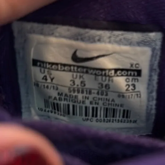 Nike Blue and Purple High-Top Sneakers with Strap — “LeBron James”
