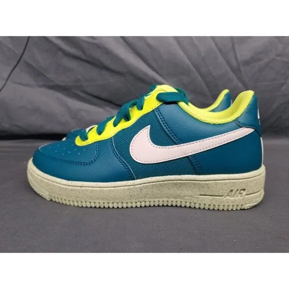 Nike Boys Air Force 1 Crater NN (GS) Sneakers Spruce Volt Size 7 NEW IN BOX!