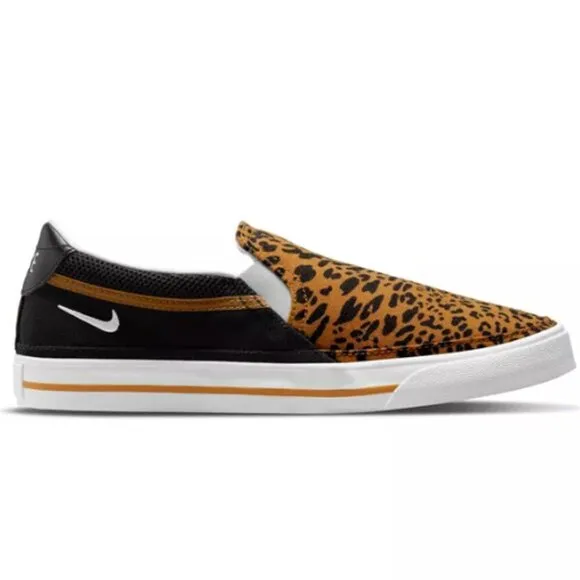 Nike Court Legacy Leopard Slip-On Casual Sneakers from Finish Line SZ 9.5 NEW!