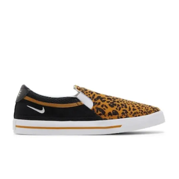 Nike Court Legacy Leopard Slip-On Casual Sneakers from Finish Line SZ 9.5 NEW!