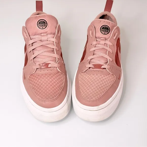 Nike Court Vision Alta TXT Platform Sneakers 8.5 Rust Pink