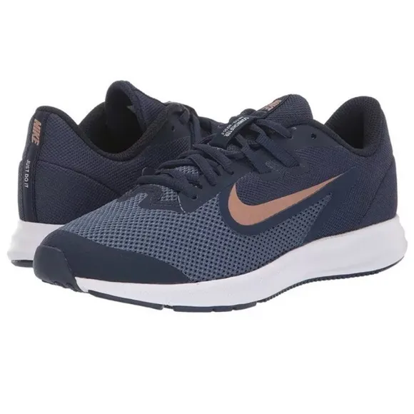 Nike Downshifter 9 (GS) big boys Midnight Navy