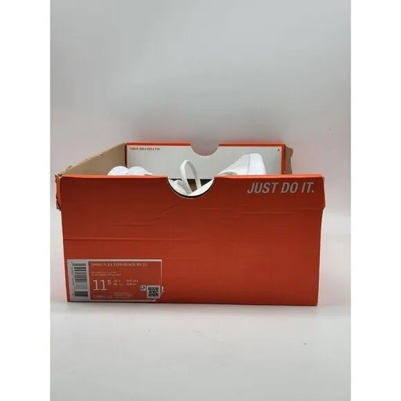 Nike Flex Experience Run 10 White Running Shoes Sneakers CI9964-100 Size 11.5