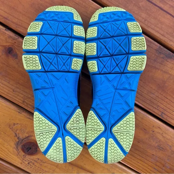 Nike Free 5.0 Blue Glow Neon Yellow Big Swoosh Men's size 9.5