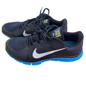 Nike Free 5.0 Blue Glow Neon Yellow Big Swoosh Men's size 9.5