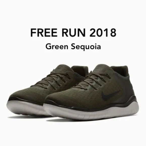 Nike Free RN Run 2018 Mens Running Gym Training Workout Shoes Green