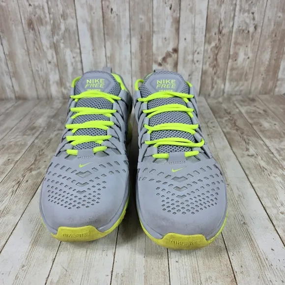 Nike Free Trainer 5.0 Training Gym Athletic Shoes Gray Neon Yellow 12