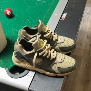 Nike Green and Tan Sneakers with Chunky Design