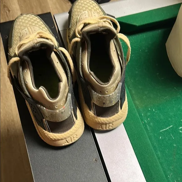 Nike Green and Tan Sneakers with Chunky Design