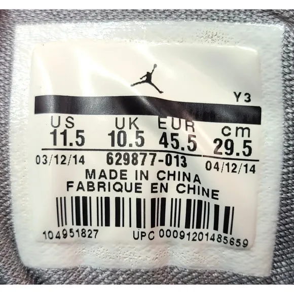 Nike Jordan SC-3 Black White Cool Grey Mens Basketball Shoe Size 11.5 629877-013