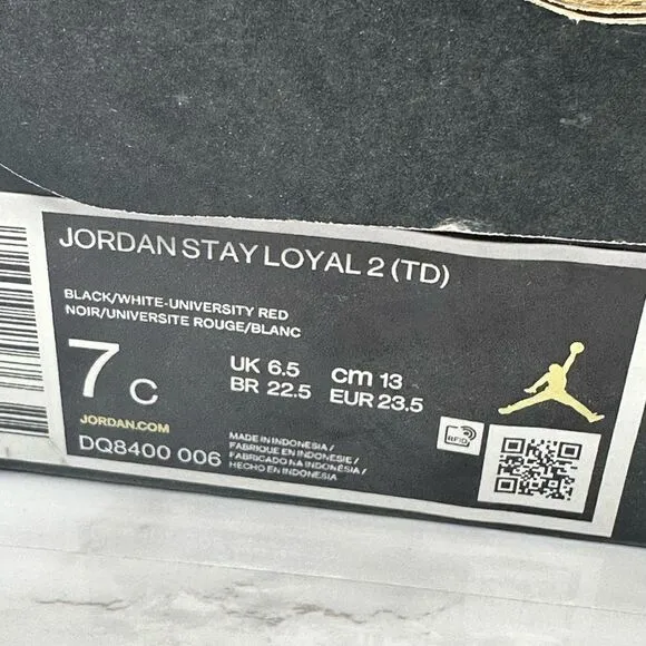 Nike Jordan Toddler Shoes Size US 7C