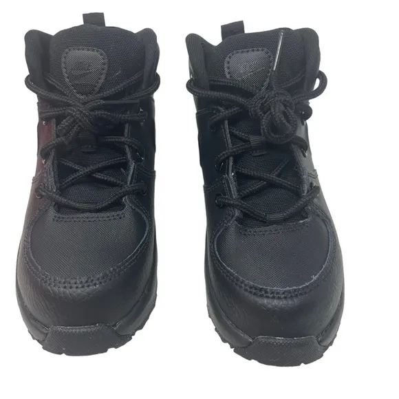 Nike kids toddler Size 7c Manoa Leather Hi Top Shoes sneakers Black New