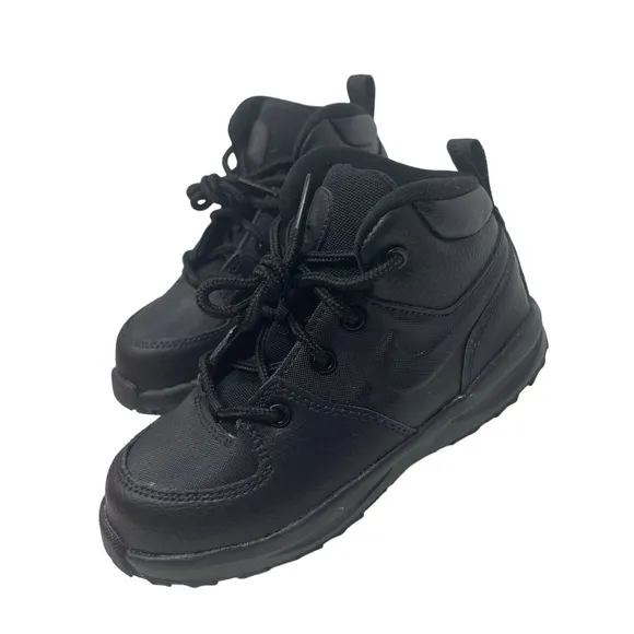 Nike kids toddler Size 7c Manoa Leather Hi Top Shoes sneakers Black New