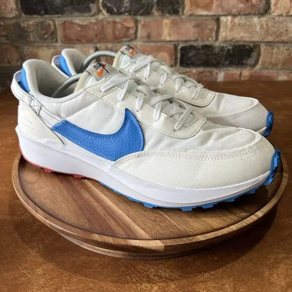 Nike Men's 13 Waffle Debut Se Tricolor Shoes Sneakers White Blue Red