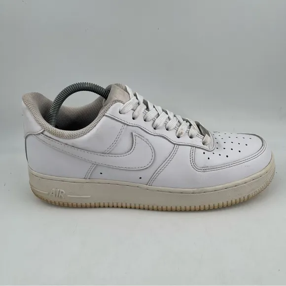 Nike Men’s Air Force 1 ‘07 Triple White Leather Sneakers Shoes - Size 8.5