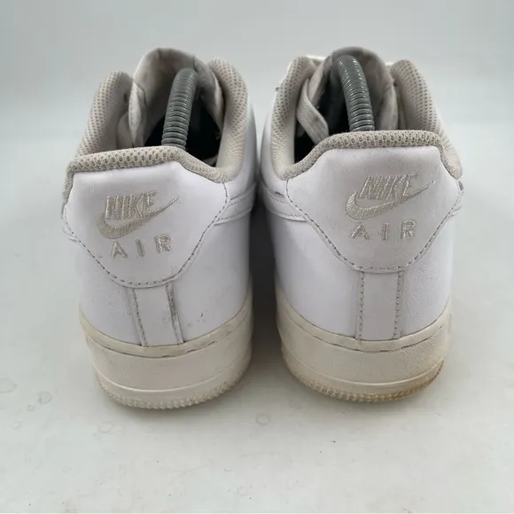 Nike Men’s Air Force 1 ‘07 Triple White Leather Sneakers Shoes - Size 8.5