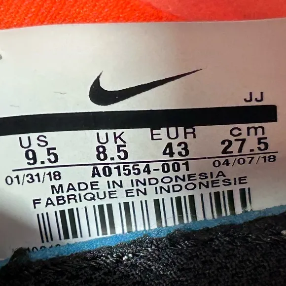 Nike Mens EXP-X14 Grey/Orange Lightweight Running Sneaker Shoes Sz US 9.5