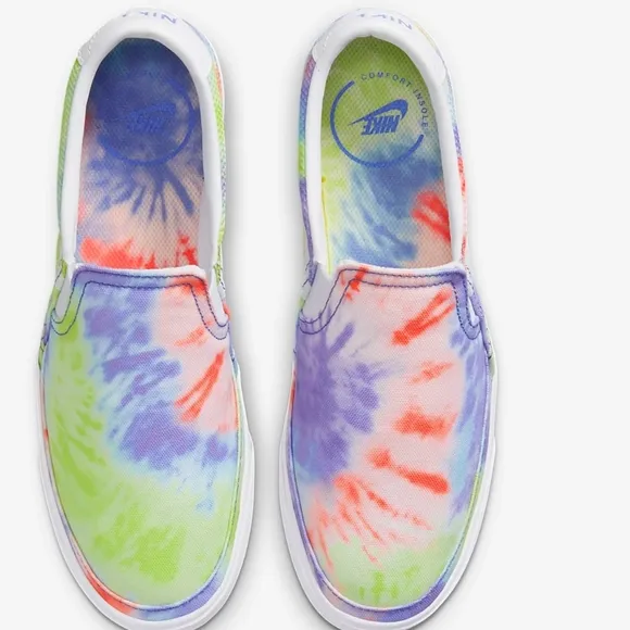 NIKE NWT LEGACY 9 Tie-Dye 🎉 Sapphire Splash SlipOns 🧡 💫 🎾 BNIB Rainbow