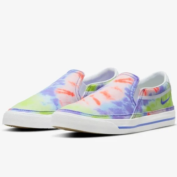 NIKE NWT LEGACY 9 Tie-Dye 🎉 Sapphire Splash SlipOns 🧡 💫 🎾 BNIB Rainbow