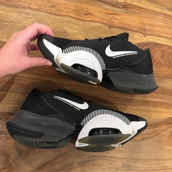 Nike SuperRep Air Zoom Training Shoes Lightweight Black White CU6445-003 Men 11