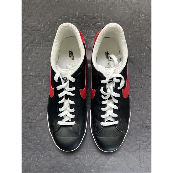 Nike Sweet Classic BRS Black Red Leather Shoes 318333-069 Mens SZ 13 NIB Gift