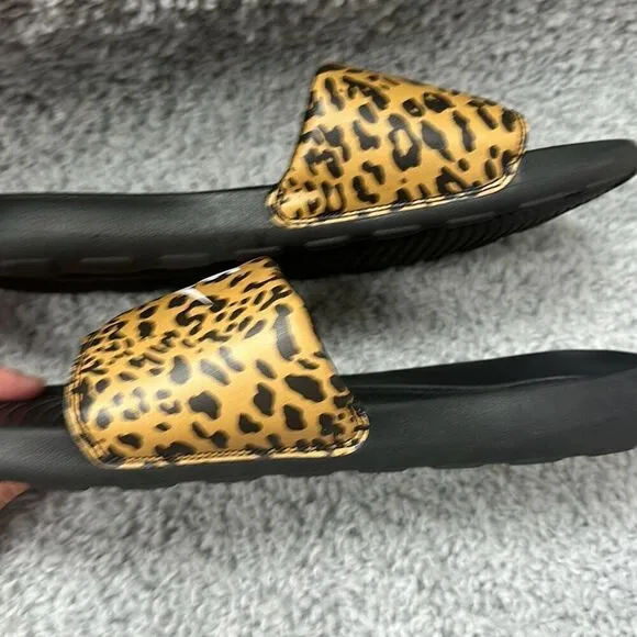 Nike Victori One Cheetah Print Slides, Size 11