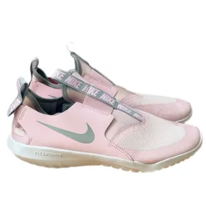 Nike Youth 7Y Pink Gray Flex Runner Slip On Sneakers Lightweight Athletic Shoes