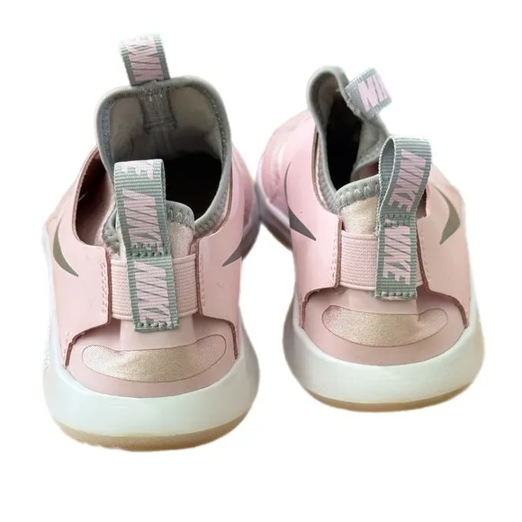 Nike Youth 7Y Pink Gray Flex Runner Slip On Sneakers Lightweight Athletic Shoes
