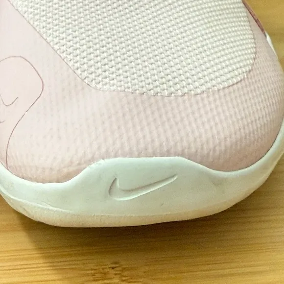 Nike Youth 7Y Pink Gray Flex Runner Slip On Sneakers Lightweight Athletic Shoes