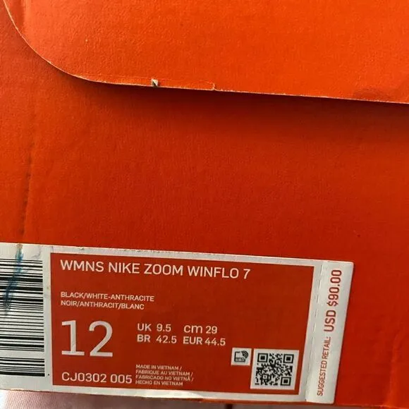 Nike Zoom Winflo 7 Running Shoes | Cj0302 | Black/White/Anthracite