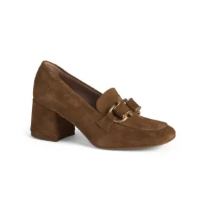 NILA &amp; NILA Cognac Made In Italy Suede Heels With Accessory