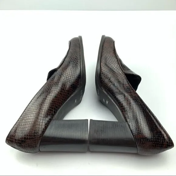 Nine West heels sz 6.5 brown leather vintage 90s